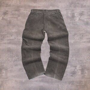 Y2K Hang Ten Relax Fit Wide Legged Wale Wade Corduroy Olive Green Pant's